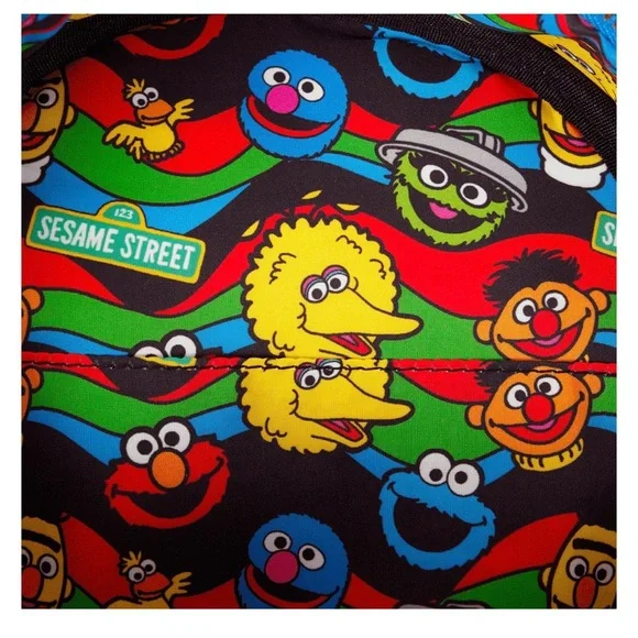 NWT Loungefly Sesame Street Cookie Monster Cosplay Mini Backpack W/Coin Bag - Picture 9 of 14